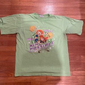 Vintage Y2K Disney Kim Possible Light Green Baby Tee